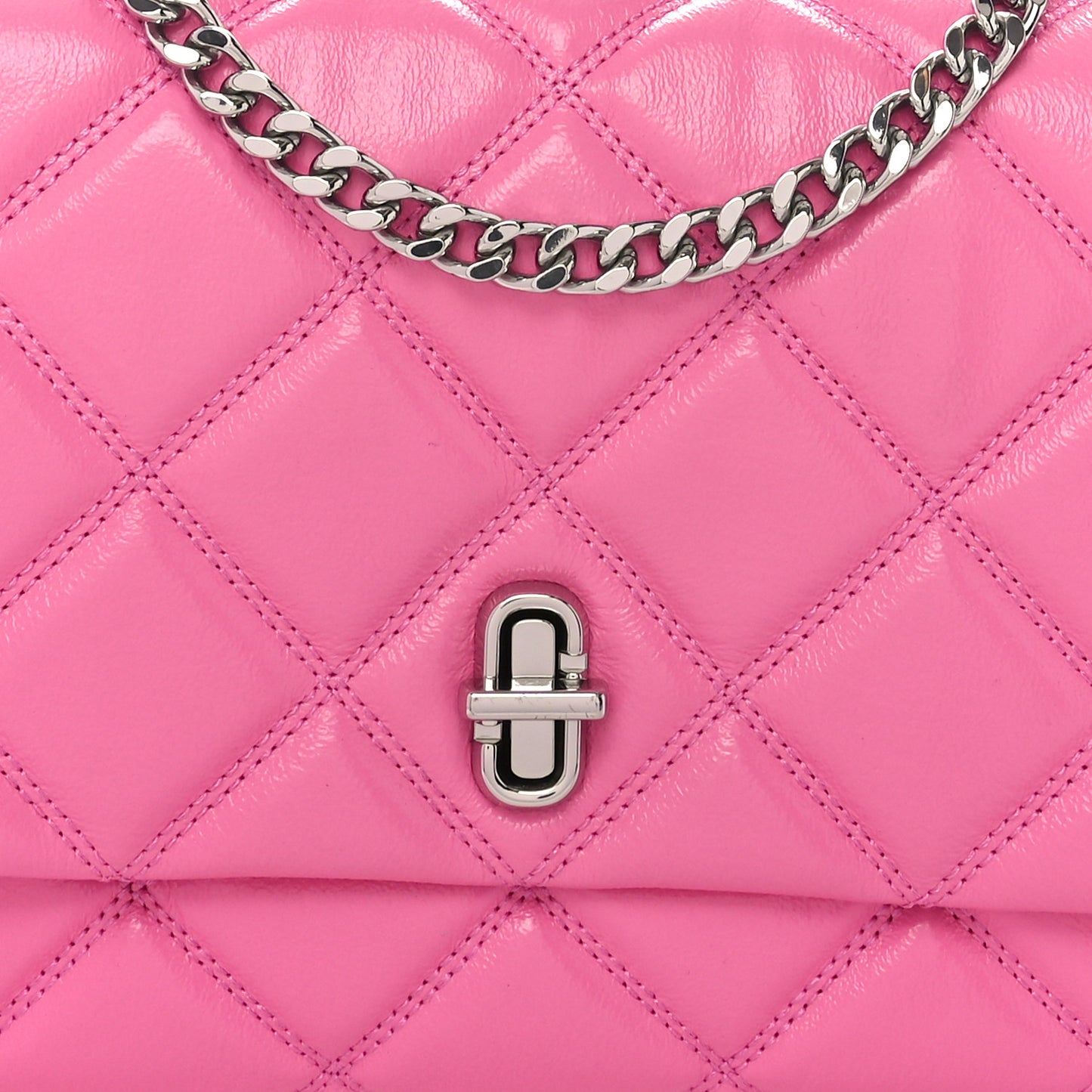 Lambskin Quilted Dual Convertible Medium Shoulder Bag Bow Pink