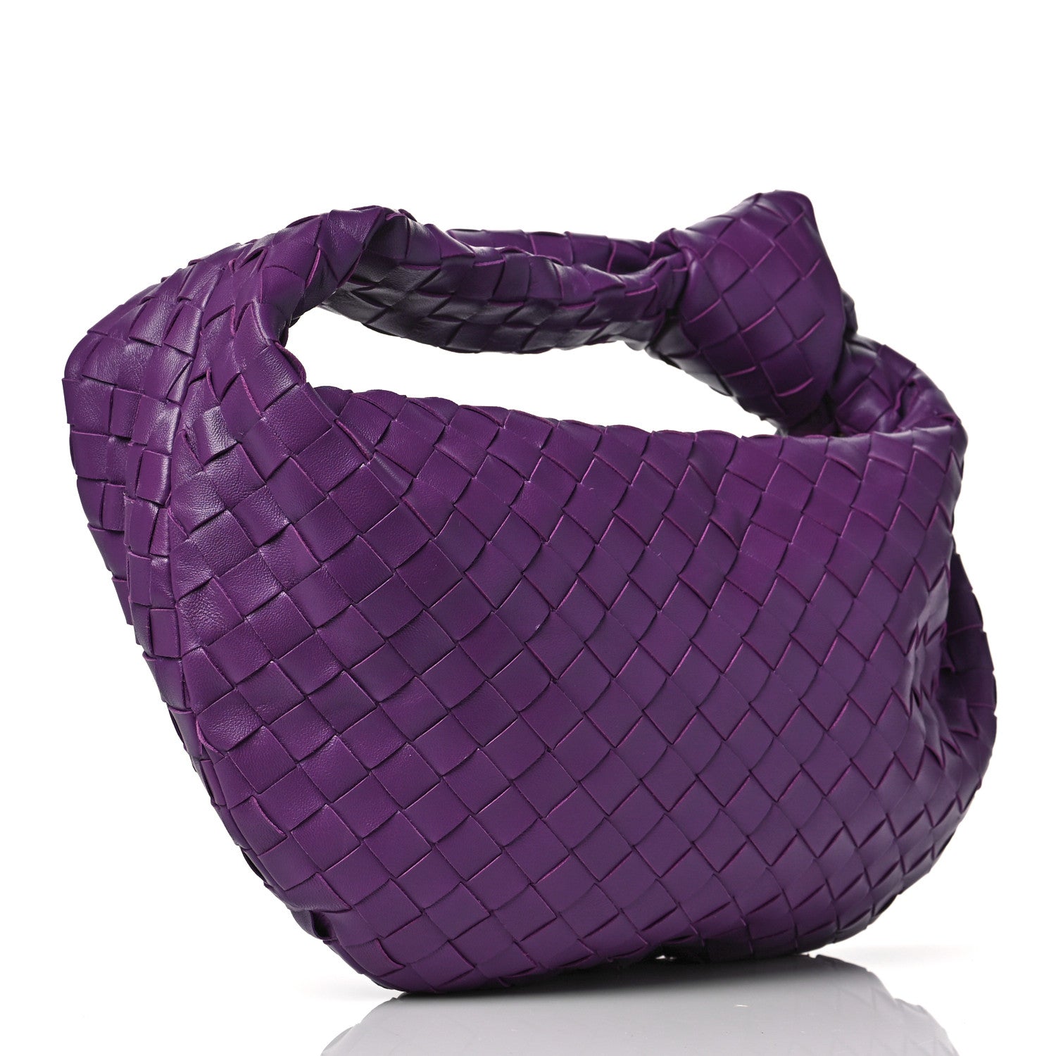 Bottega Veneta Nappa Intrecciato Teen Jodie Hobo Eggplant 2 of 7