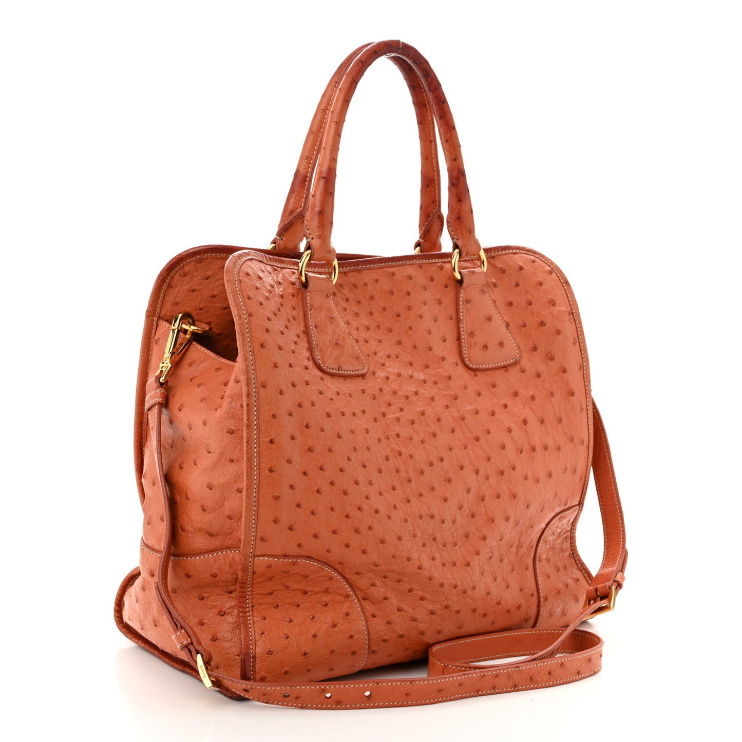 Ostrich  Tote Cognac