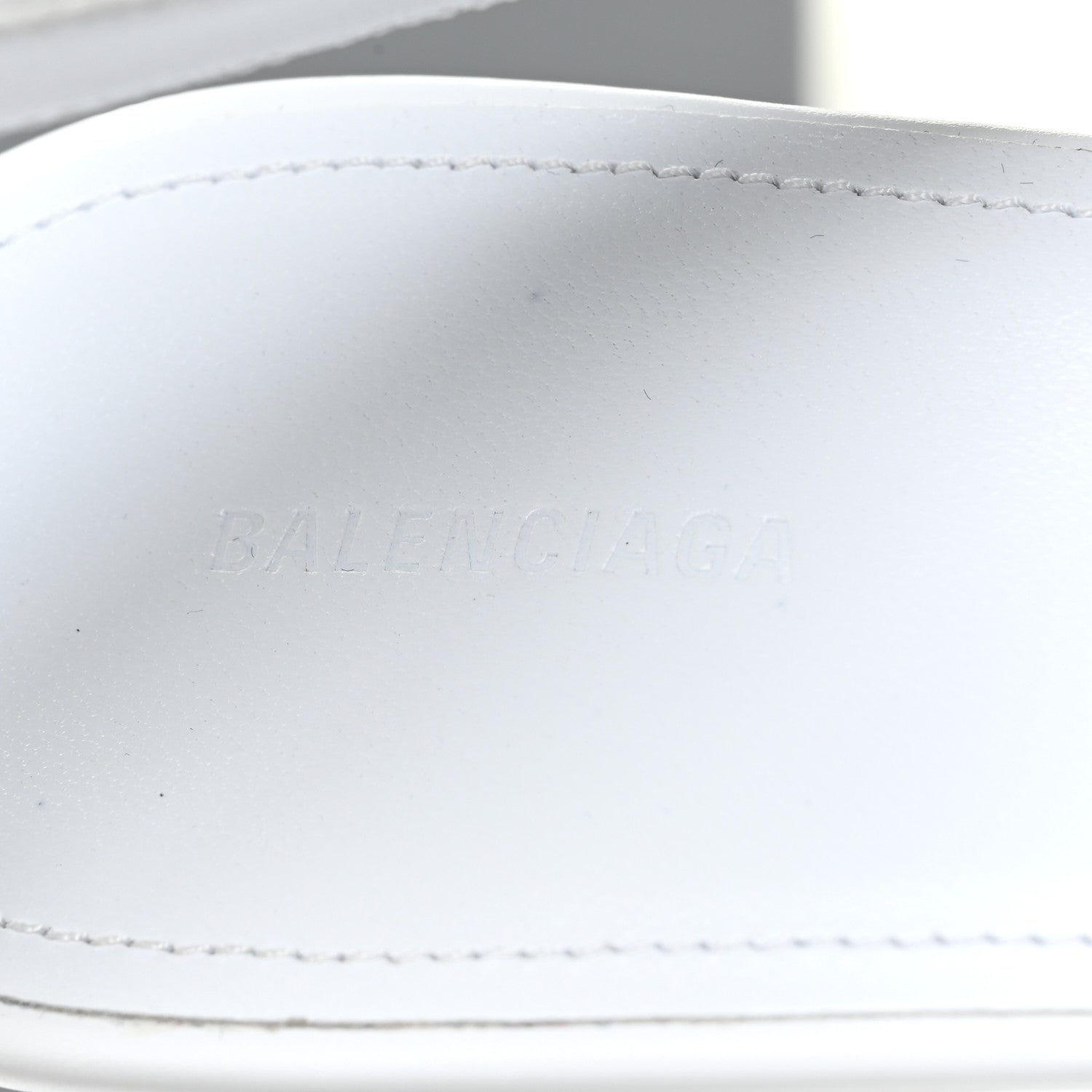 Balenciaga Smooth Calfskin Allover Logo Ankle Strap Kitten Heel Sandals 40.5 White Black 8 of 10