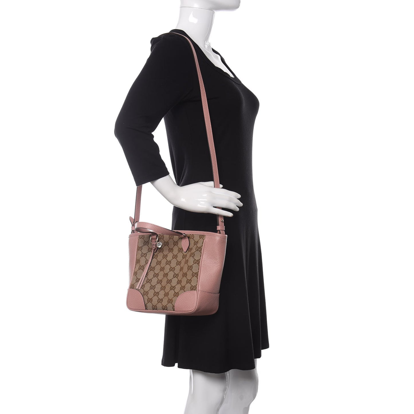 Monogram Small Bree Tote Beige Soft Pink