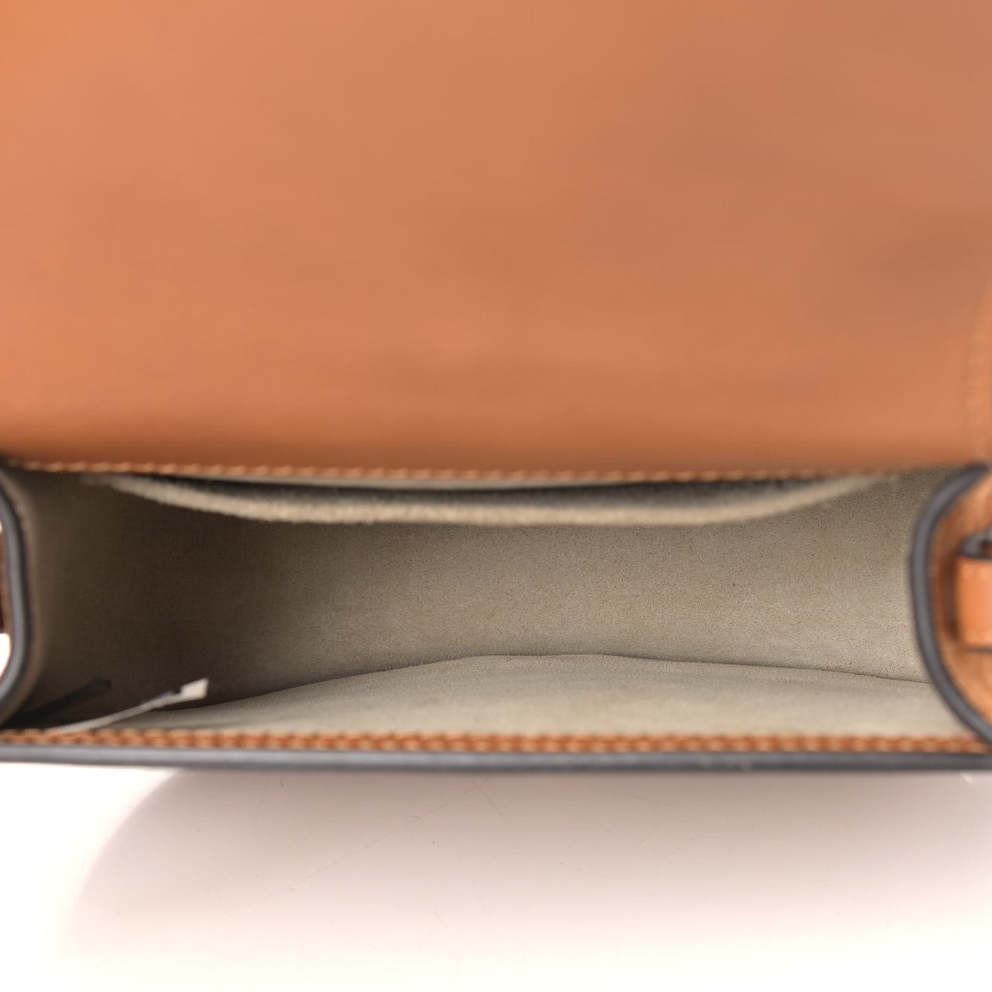 Calfskin Suede Small Nile Bracelet Bag Caramel