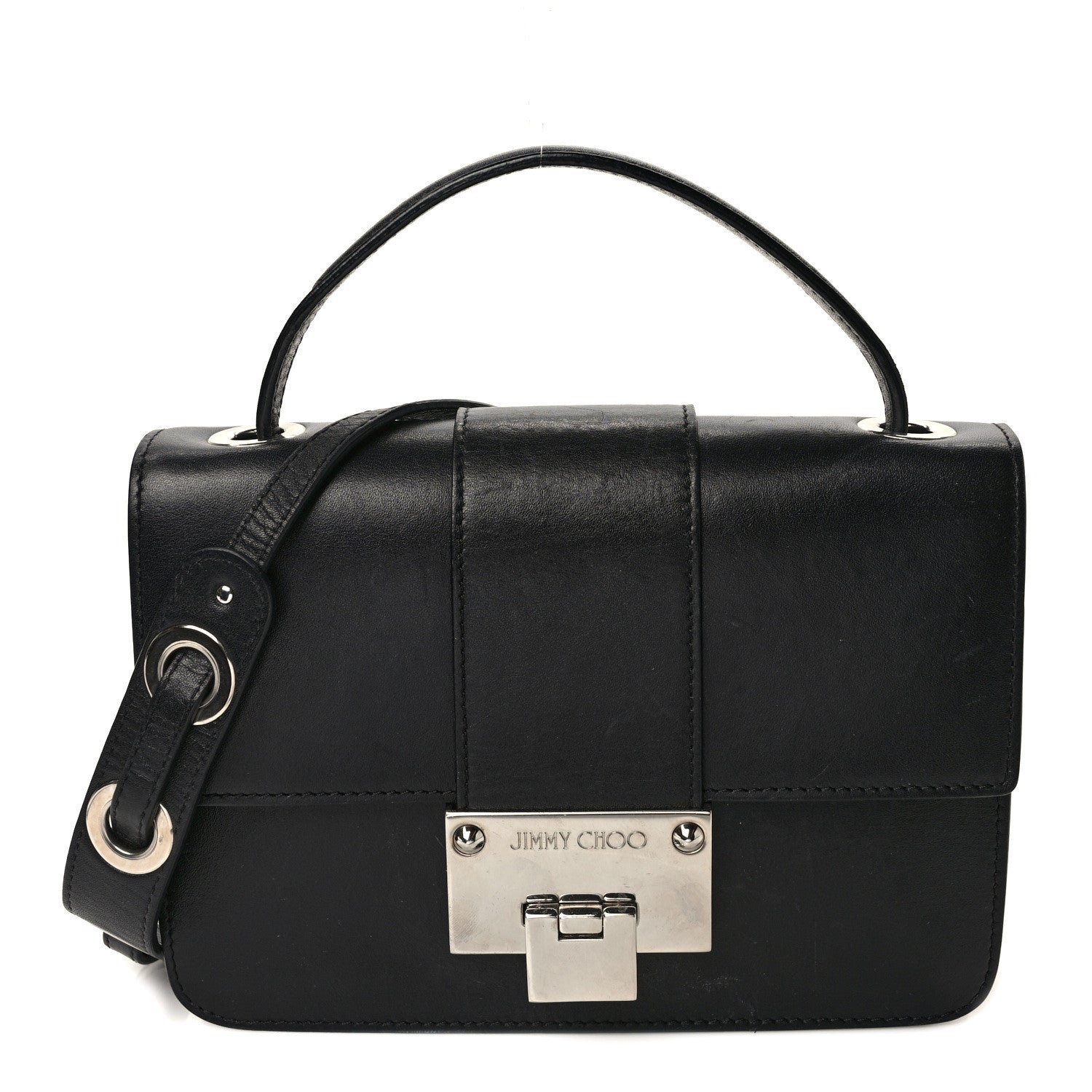 Jimmy Choo Calfskin Rebel Crossbody Bag Black 1 of 9