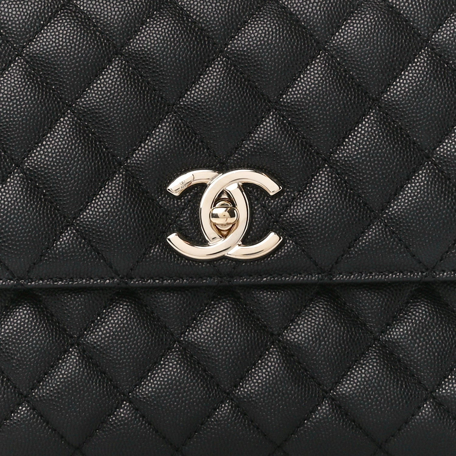 Chanel Caviar Quilted Small Coco Handle Flap Black 9 of 11