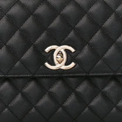 Chanel Caviar Quilted Small Coco Handle Flap Black 9 of 11