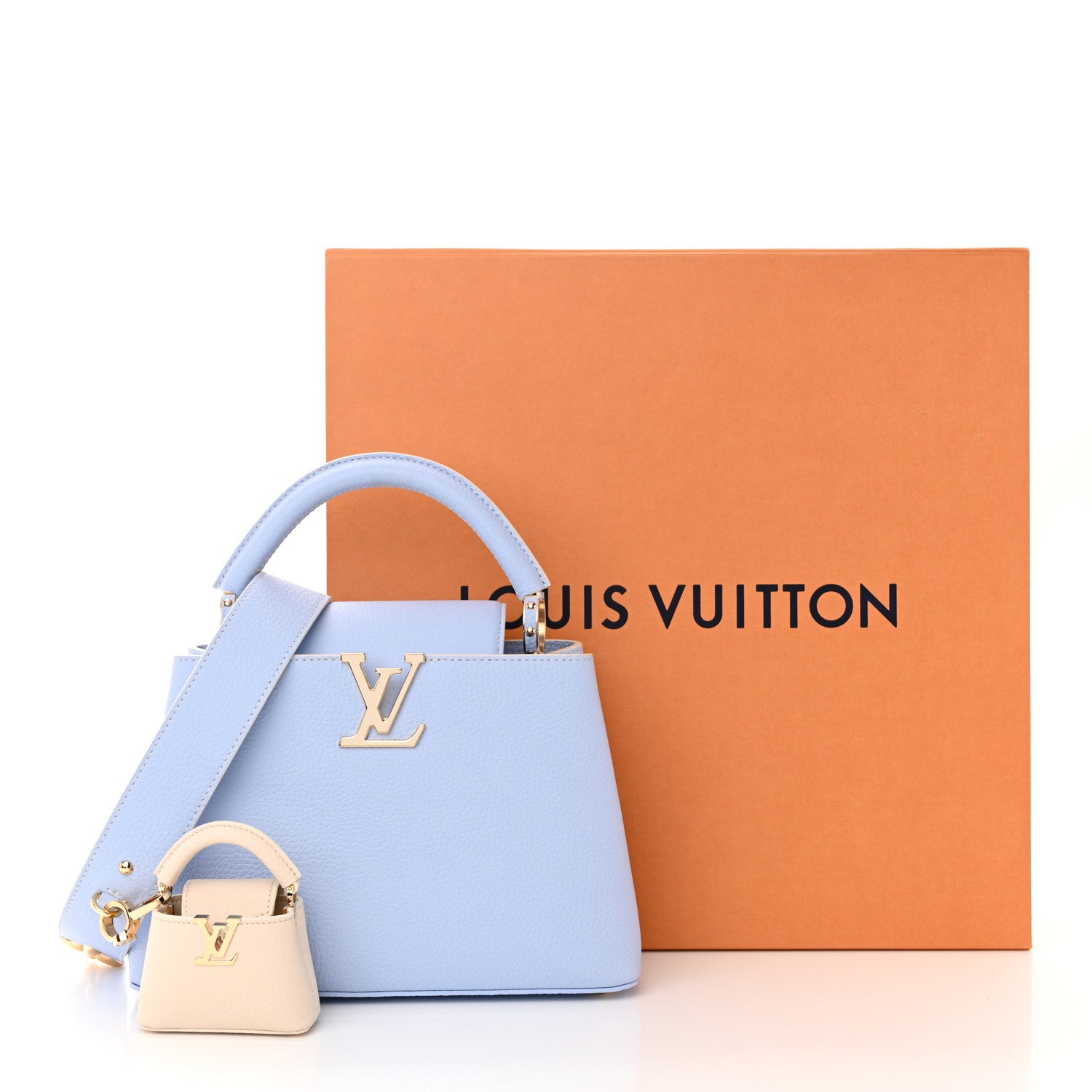 Louis Vuitton Taurillon MiniMe Capucines BB Candy Blue 11 of 11