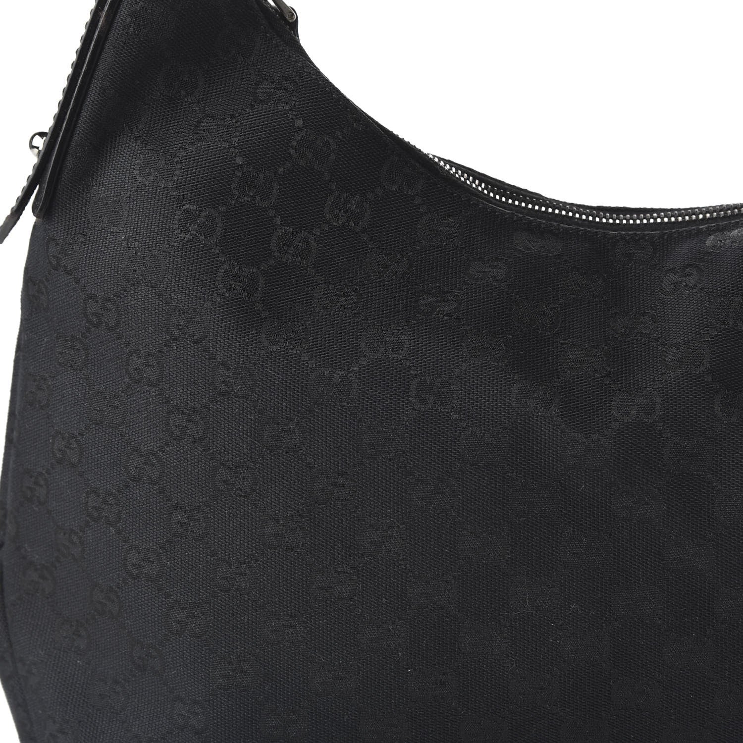 Gucci Monogram Medium Horsebit Chain Hobo Black 10 of 10