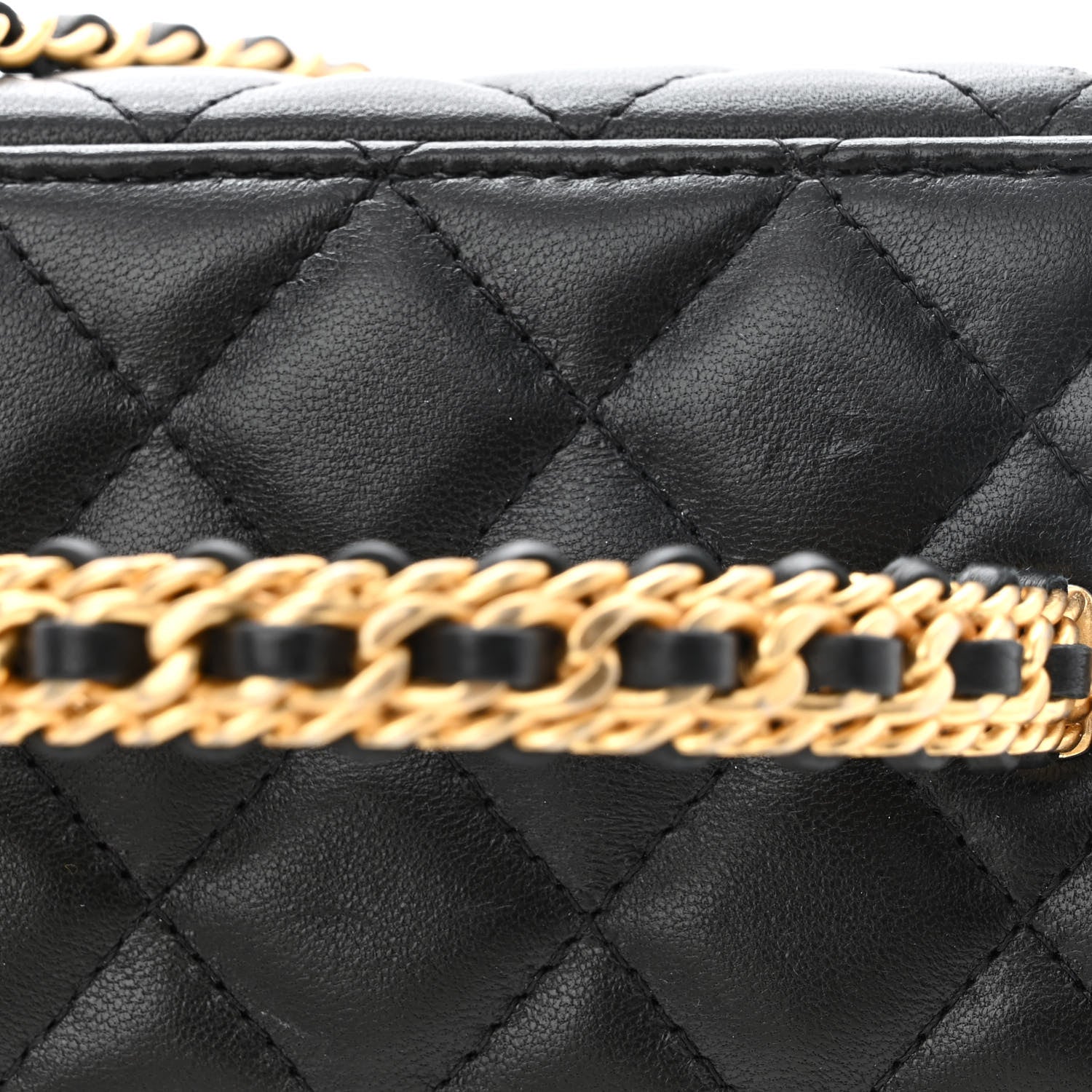 Chanel Lambskin Quilted Pick Me Up Vanity Case Black 11 of 13