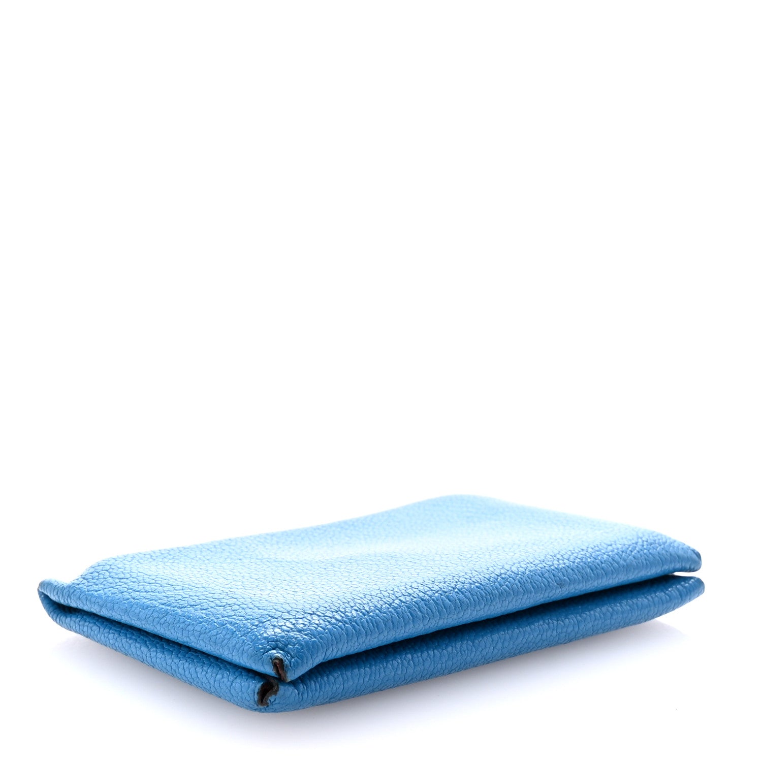Hermes Chevre Mysore Verso Calvi Card Case Bleu Frida Cuivre 4 of 6