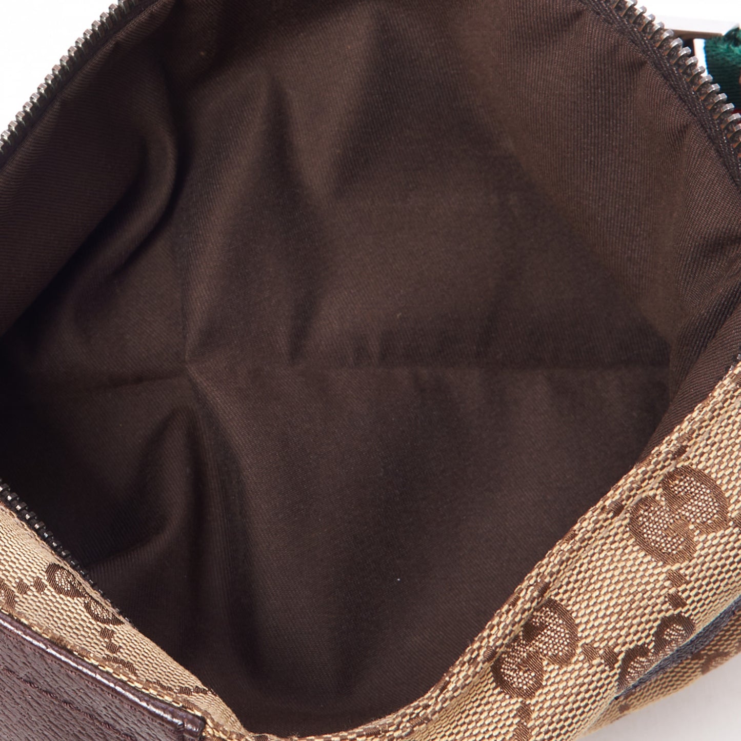 Monogram Web Belt Bag Dark Brown