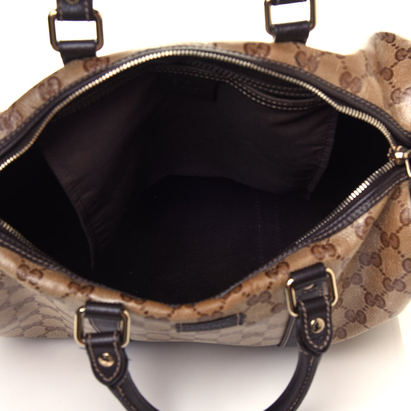 Crystal Monogram Medium Joy Boston Dark Brown
