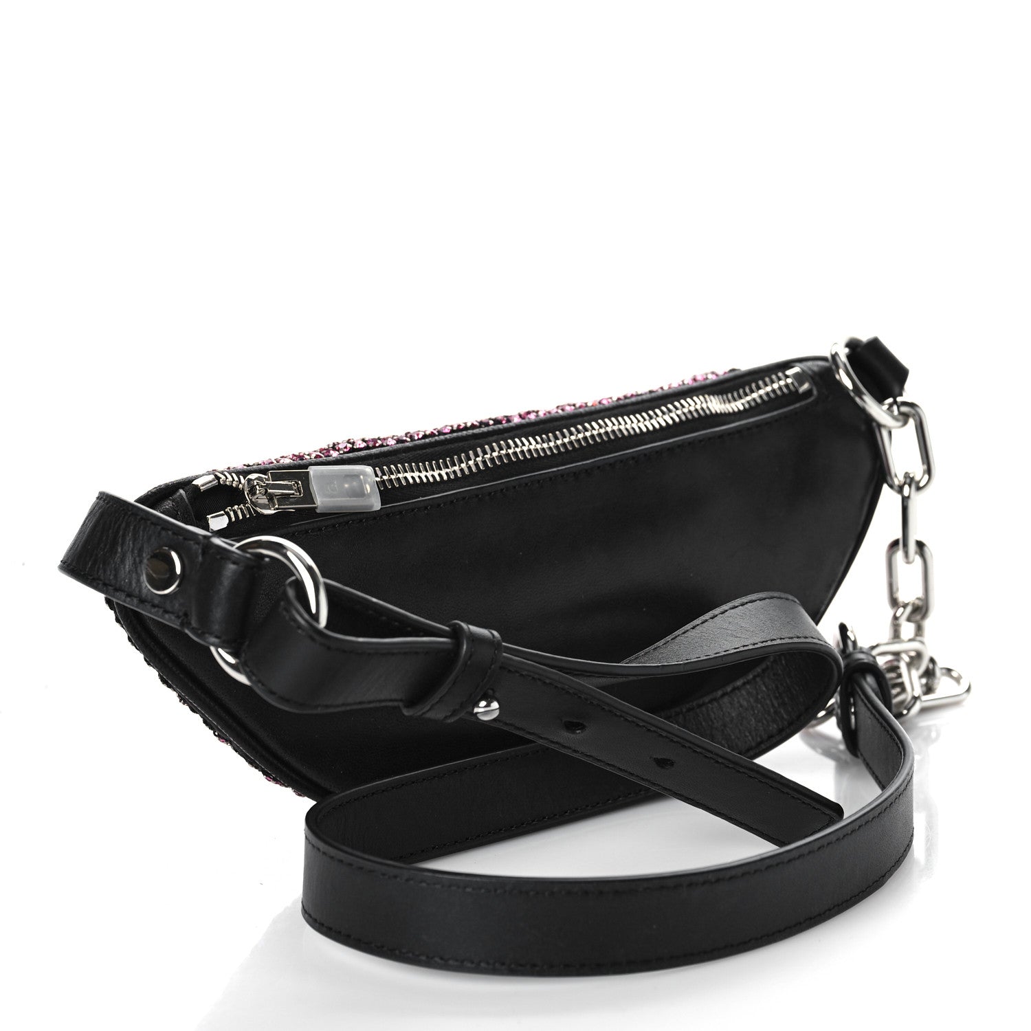 Alexander Wang Rhinestone Mesh Mini Attica Belt Bag Prism Pink 3 of 9