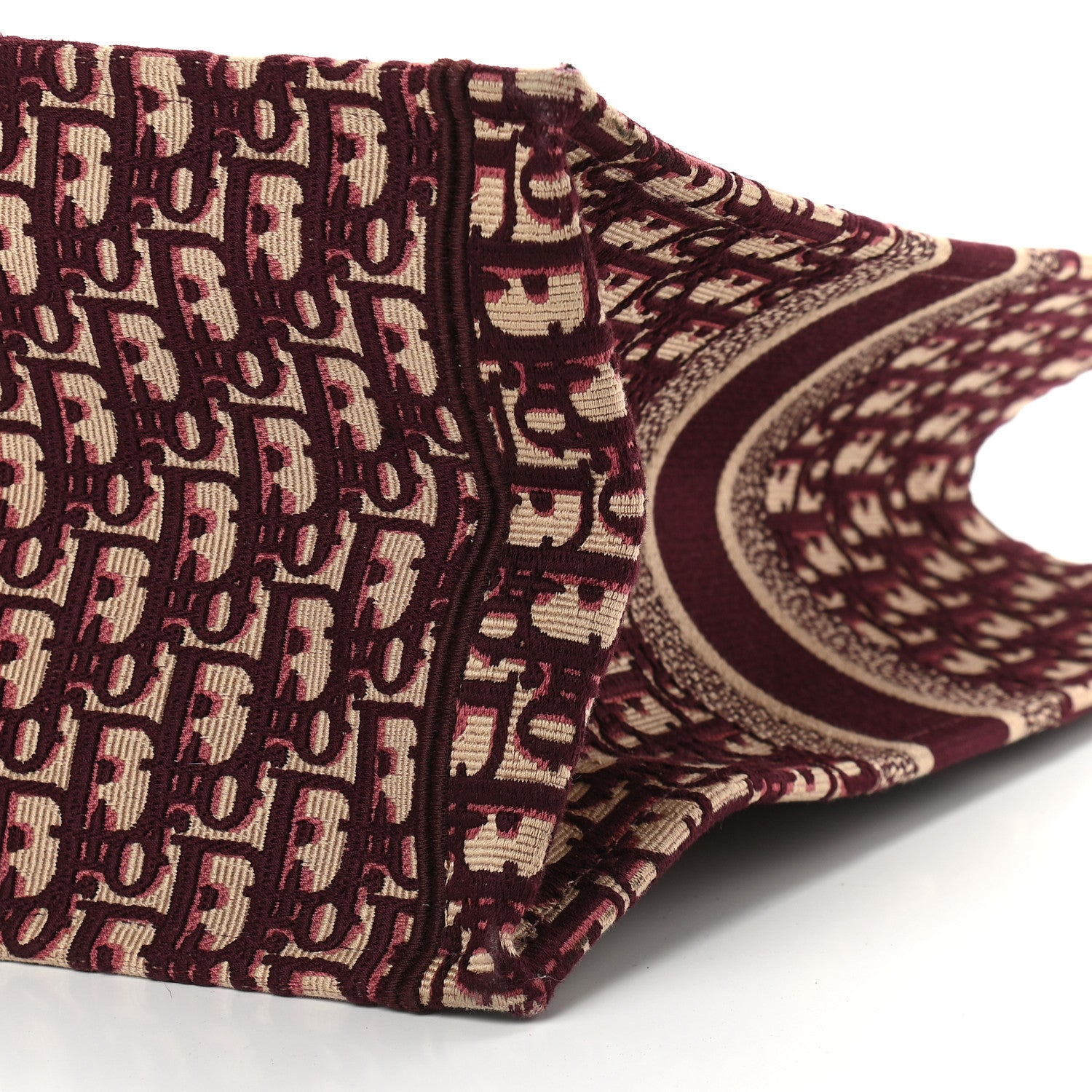 Christian Dior Oblique Large Book Tote Burgundy Multicolor 9 of 12