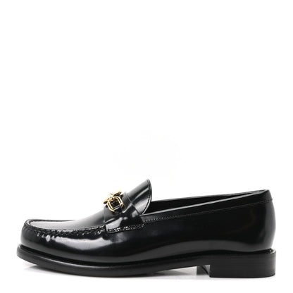Louis Vuitton Glazed Calfskin Chess Flat Loafers 36.5 Black 1 of 10