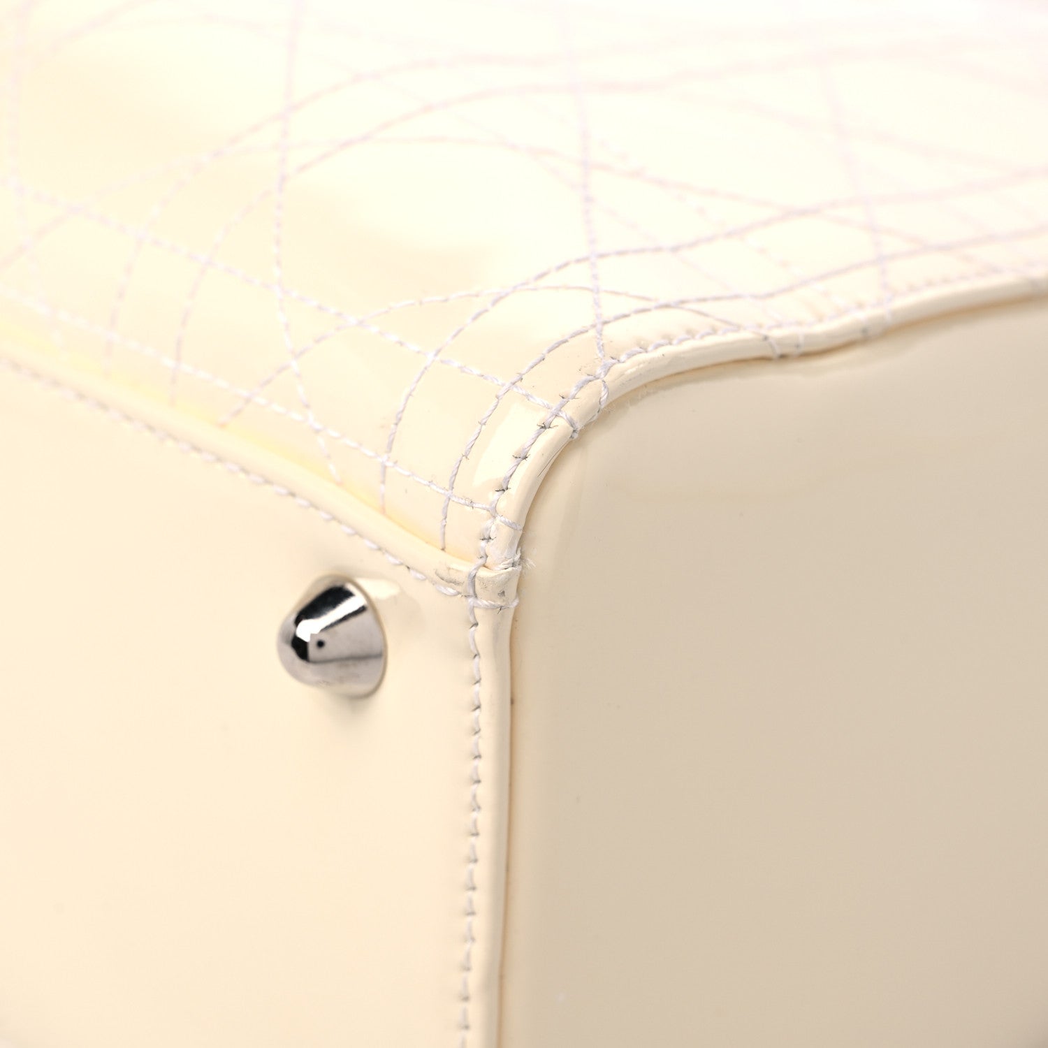 Christian Dior Patent Cannage Large Lady Dior White 11 of 11