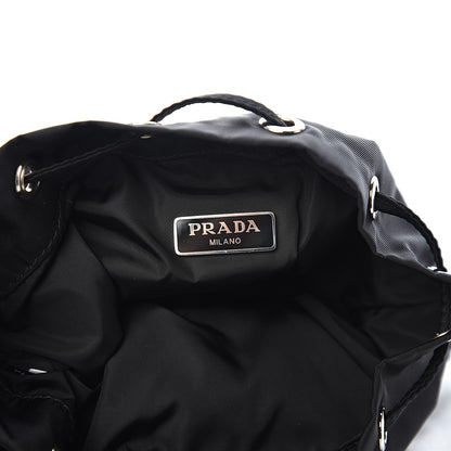 Prada Saffiano Tessuto Nylon Vela Bucket Wristlet Black 6 of 6