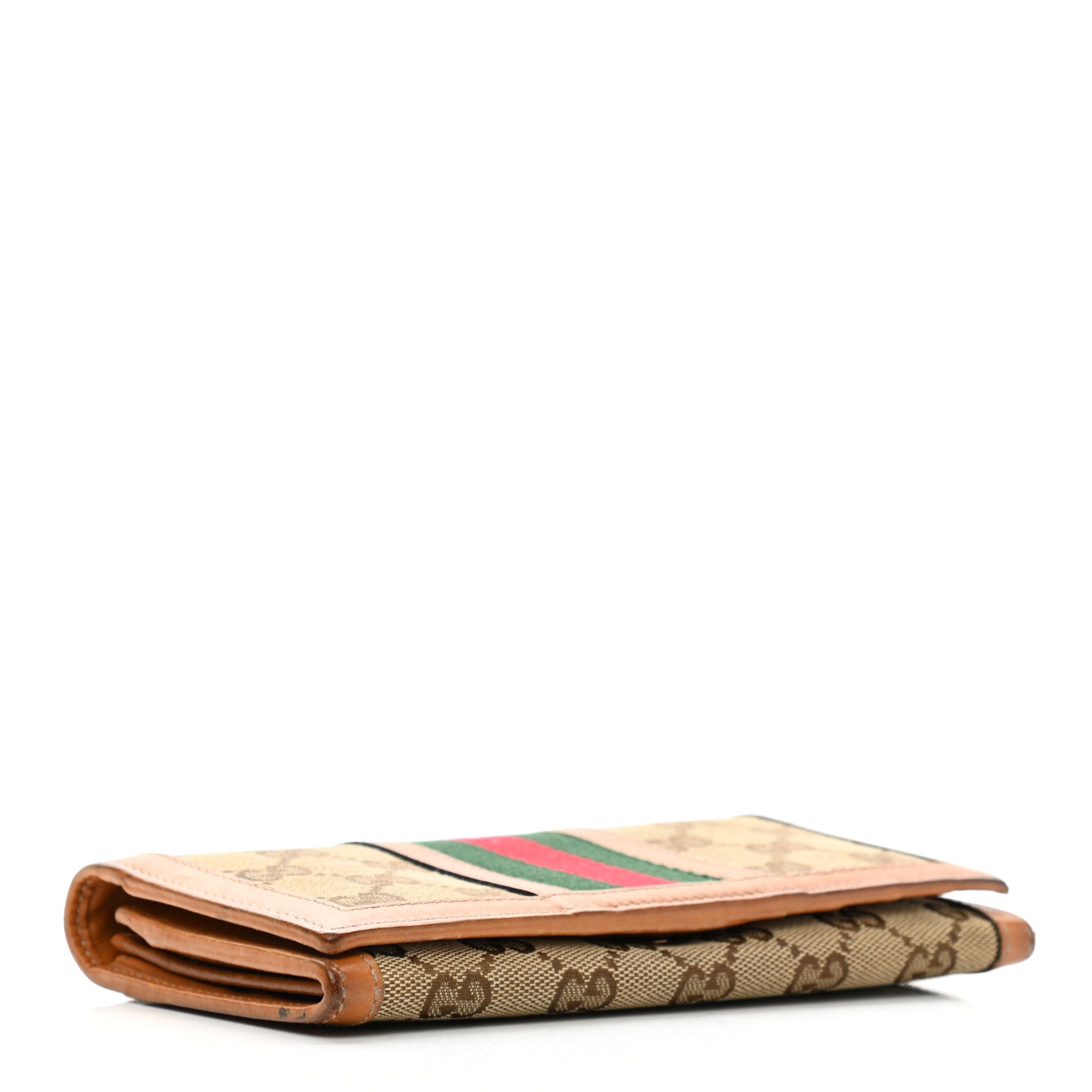Gucci Monogram Vintage Web Continental Wallet Tobacco 4 of 12