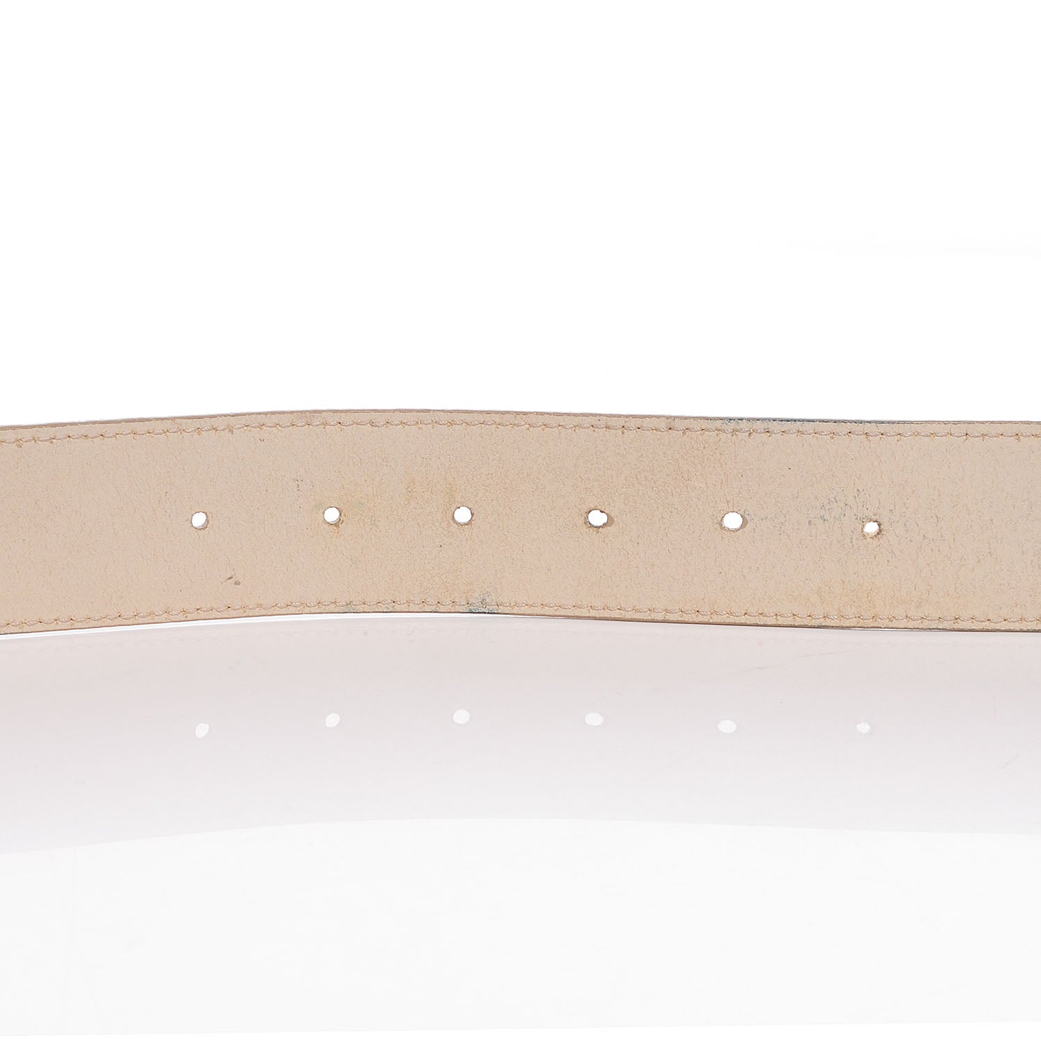 Saint Laurent Leather Belt 85 34 White 3 of 4
