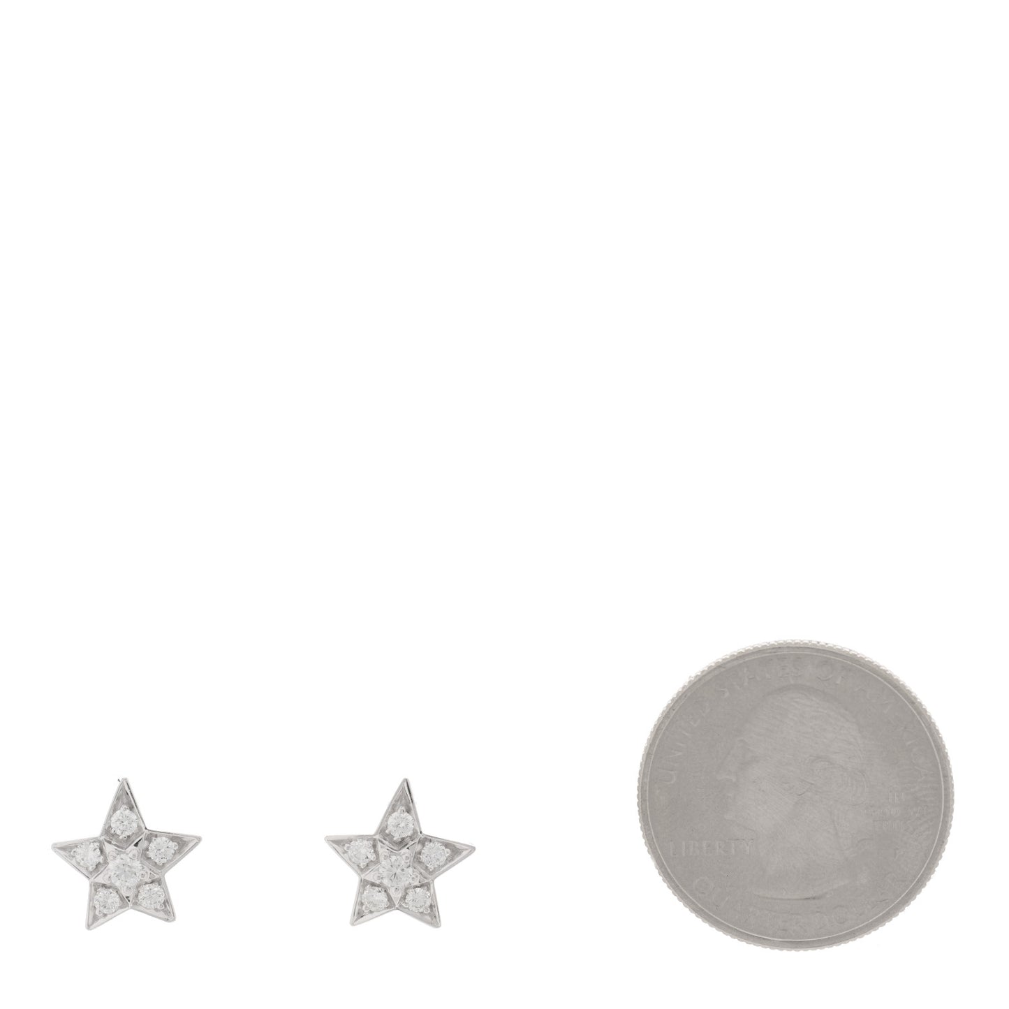 18K White Gold Diamond Small Comete Geode Earrings