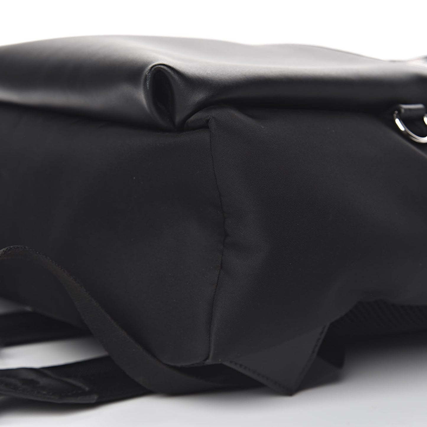 Nylon Calfskin Bad Bug Pouch Pocket Backpack Black Rosso