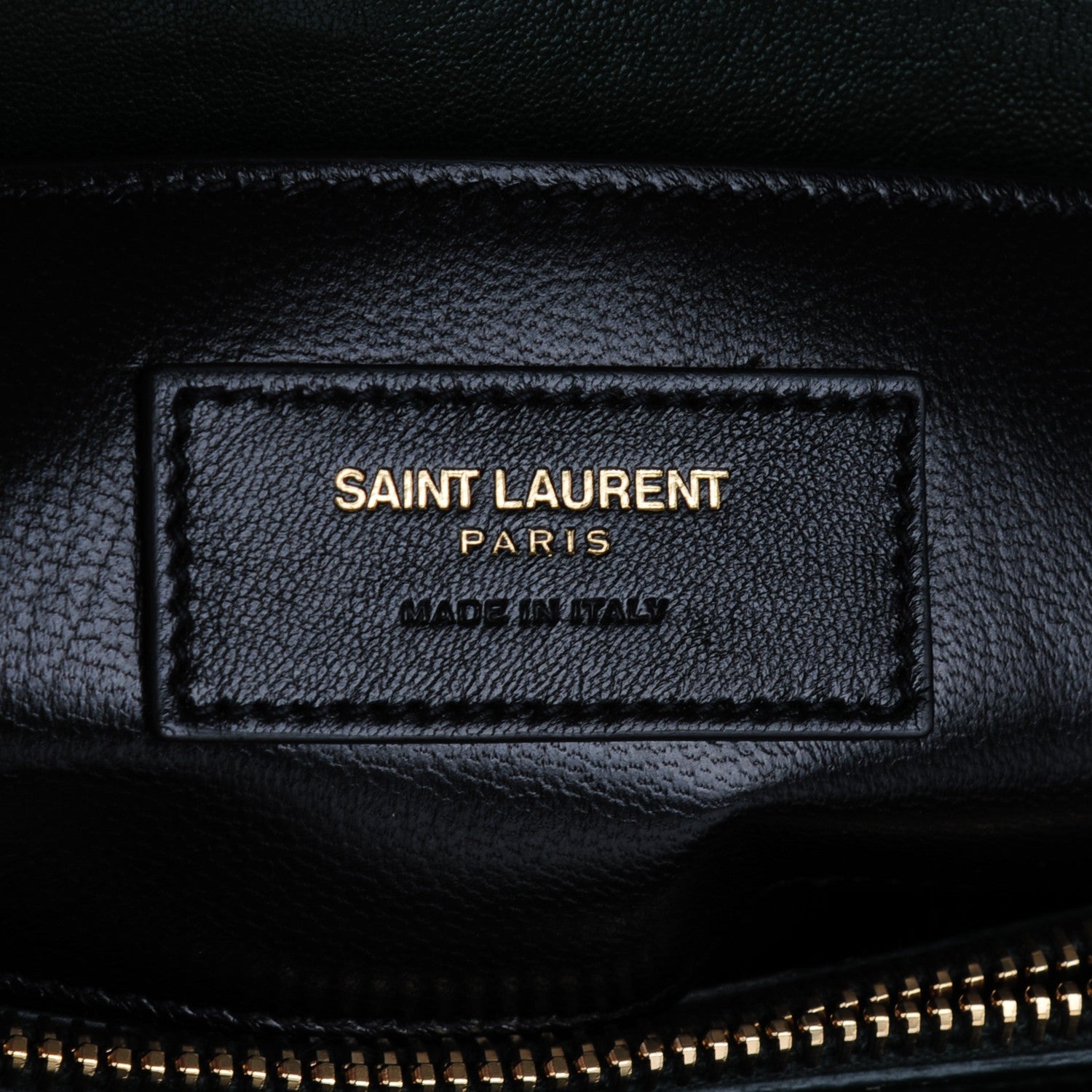 Saint Laurent Sheepskin Matelasse Chevron Monogram Large College Satchel Dark Green 5 of 6