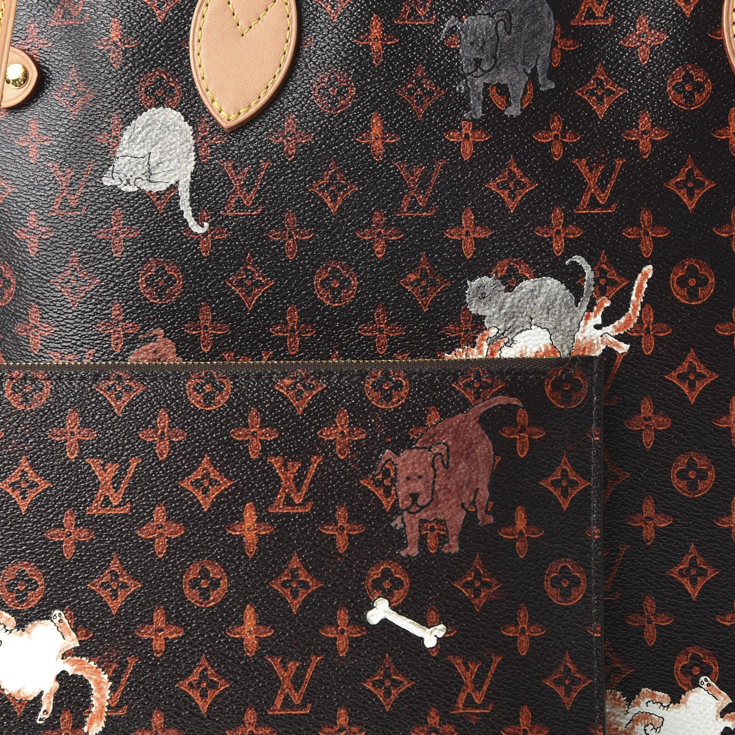 Louis Vuitton Catogram Neverfull MM Marron 11 of 11