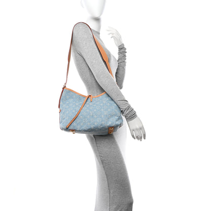 Louis Vuitton Monogram Denim CarryAll PM Sky Blue 2 of 10