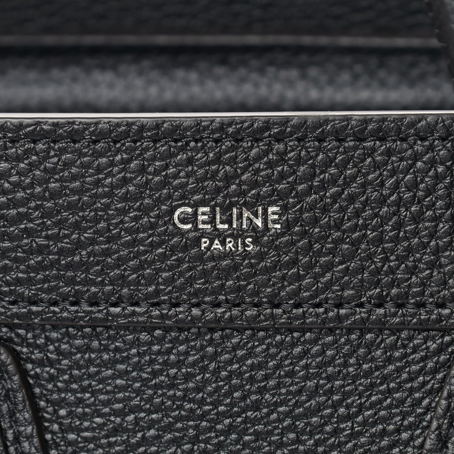 Drummed Calfskin Nano Luggage Black