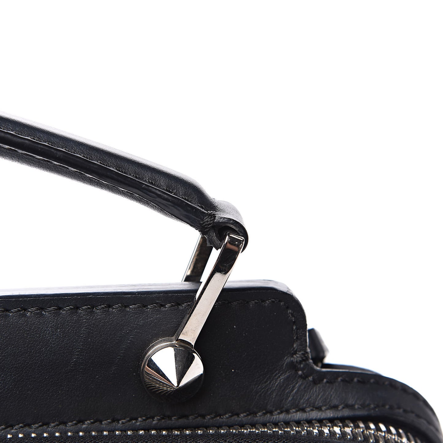 Vitello Baltico Dolce Shiny Nappa Lace Up DotCom Satchel Black Blue