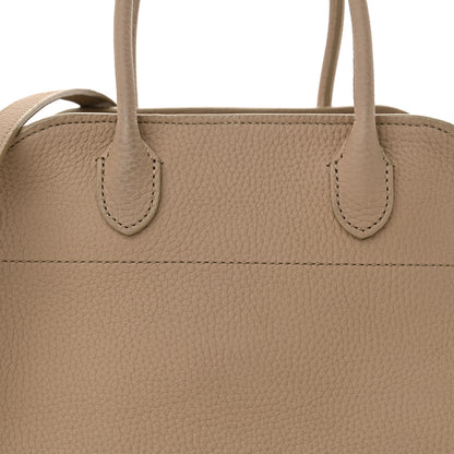 The Row Grained Calfskin Soft Margaux 10 Bag Dark Taupe 7 of 9