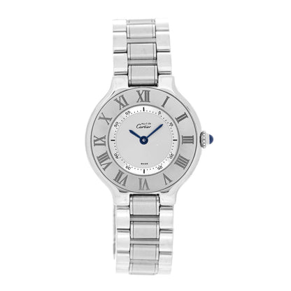 Cartier Stainless Steel 28mm Must De 21 Quartz Watch 1 of 5