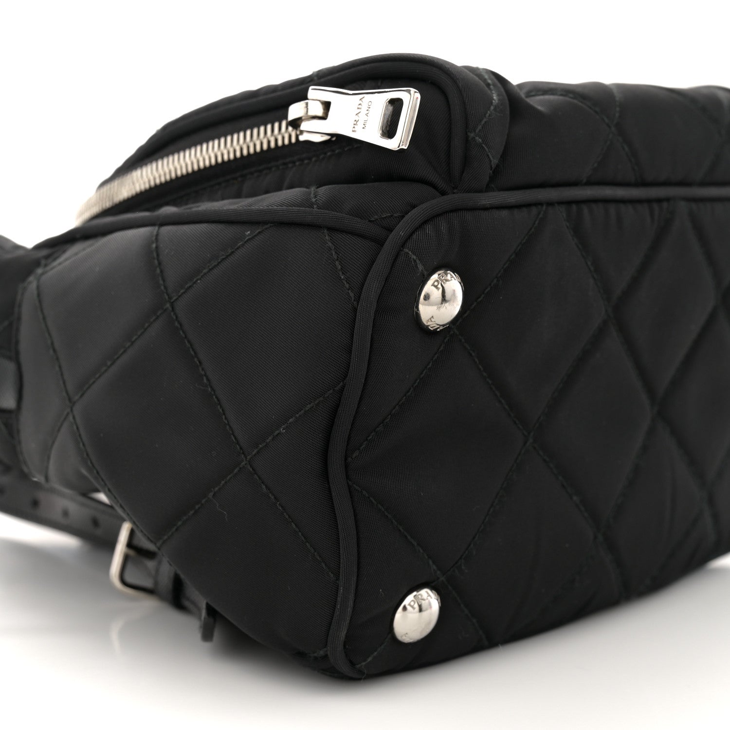 Prada Nylon Tessuto Impuntu Quilted Backpack Black 8 of 11
