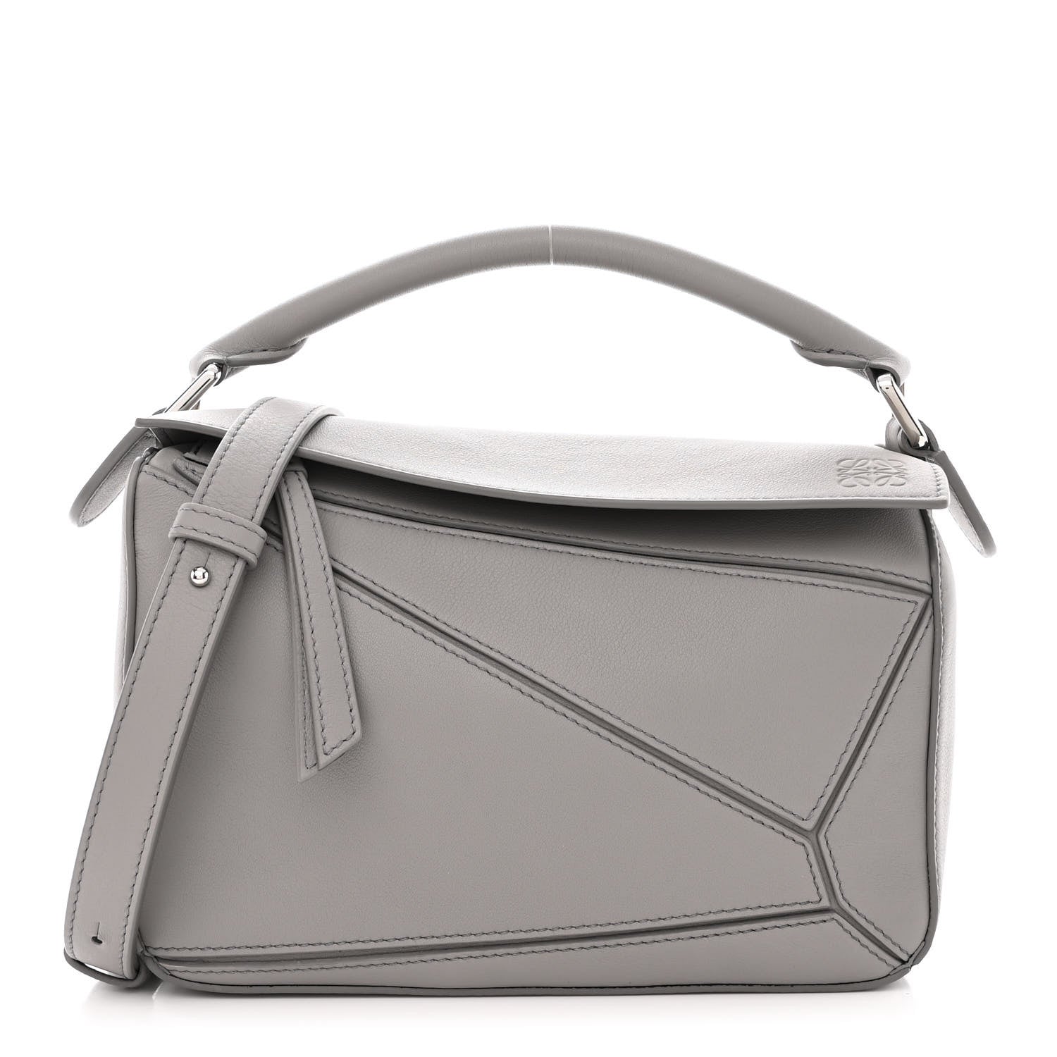 Loewe Calfskin Small Puzzle Bag Pearl Grey 1 of 10