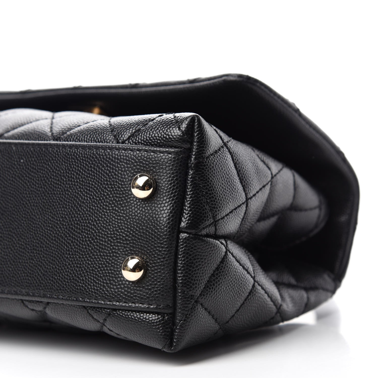 Chanel Caviar Lizard Embossed Quilted Mini Coco Handle Flap Black 7 of 11