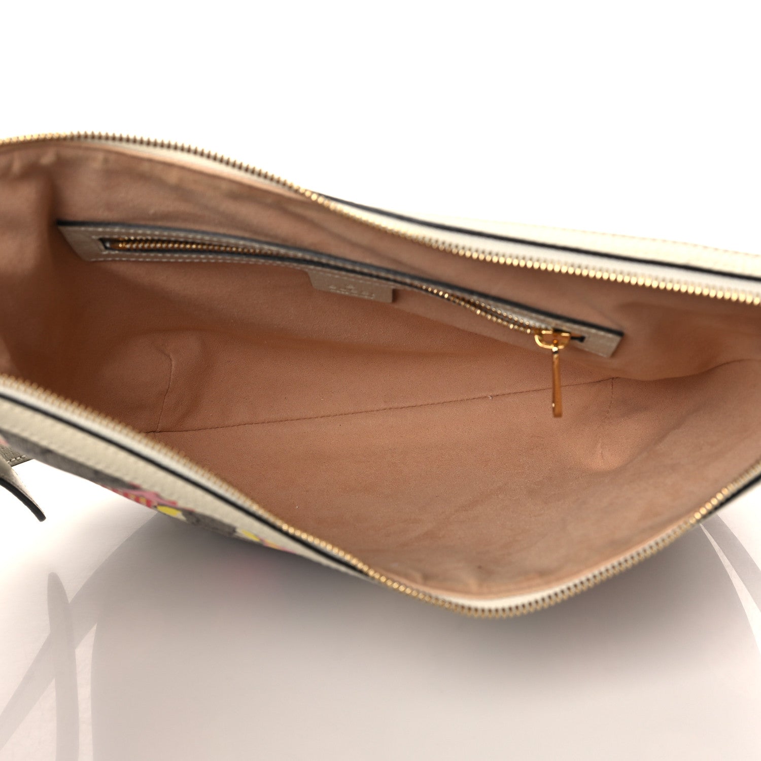 Gucci GG Supreme Monogram Les Pommes Small Ophidia Half Moon Hobo Beige Multicolor Mystic White 5 of 7