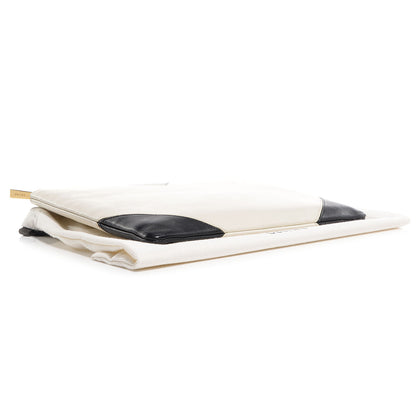 Celine Lambskin Bi-Color Coeur iPad Clutch Black White 4 of 8