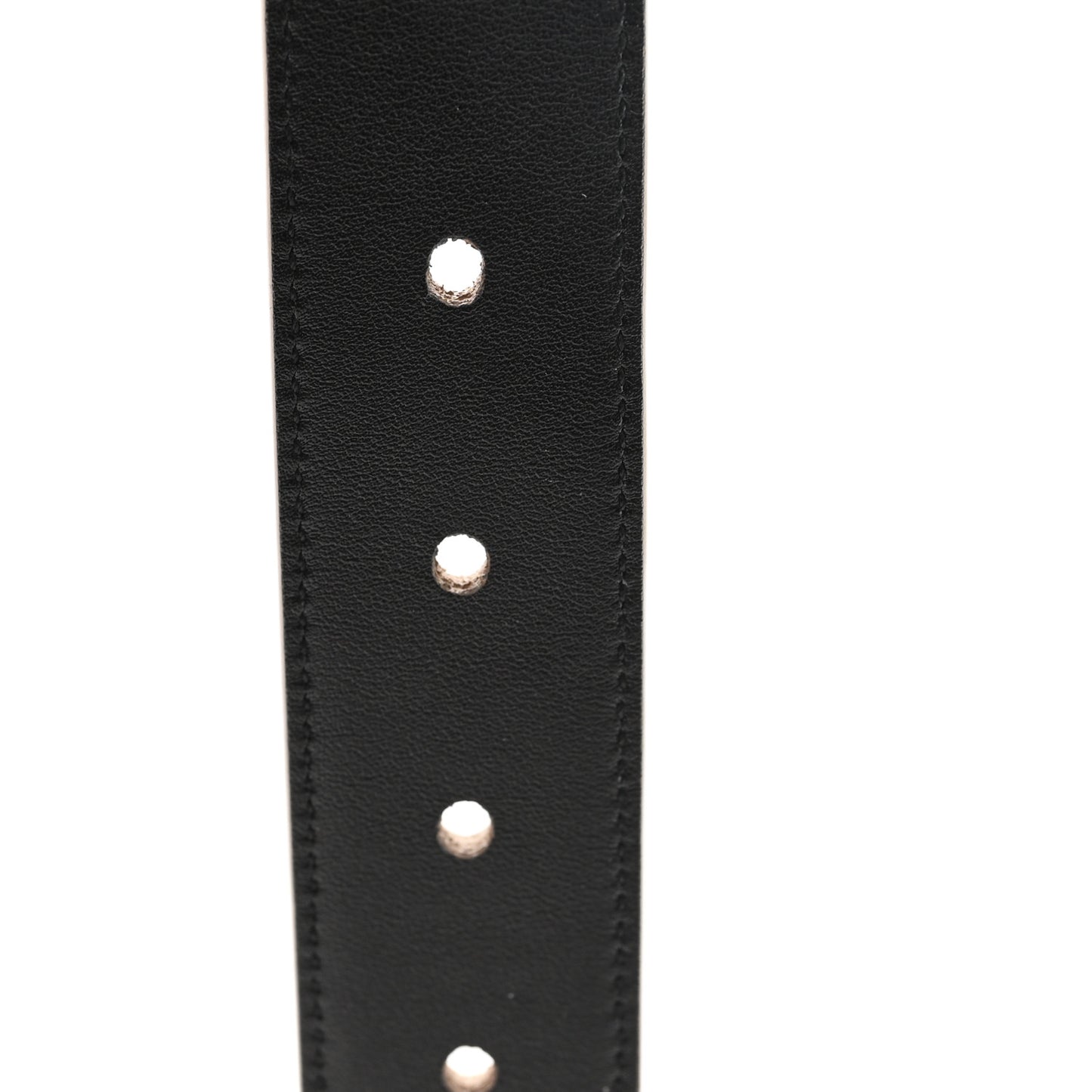 Smooth Calfskin Monogram Square Buckle Belt 80 32 Dark Beige