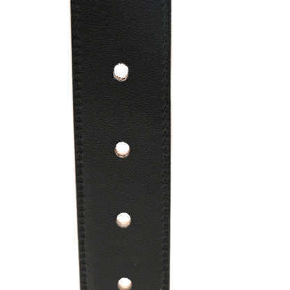 Saint Laurent Smooth Calfskin Monogram Square Buckle Belt 80 32 Dark Beige 5 of 6