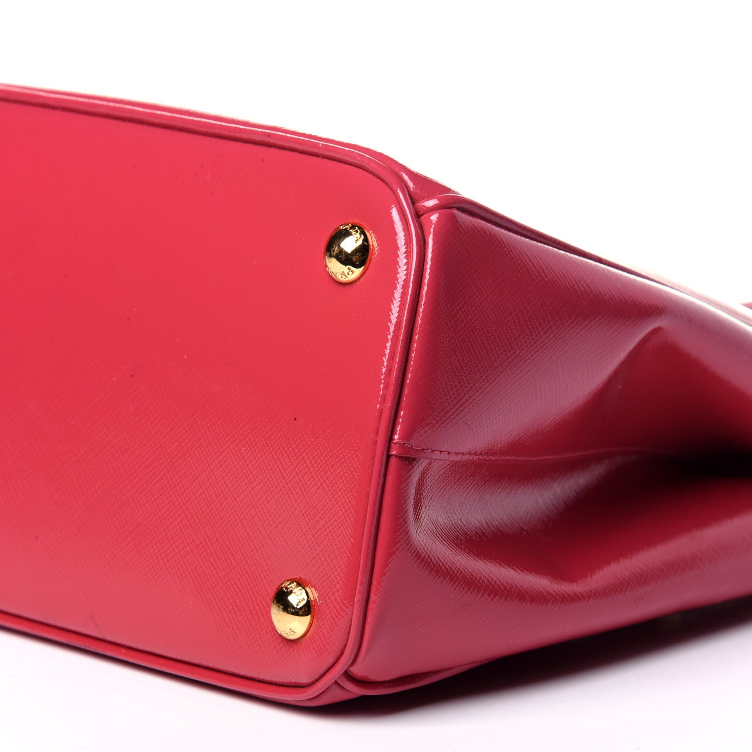 Prada Saffiano Vernice Small Galleria Double Zip Tote Peonia 9 of 11