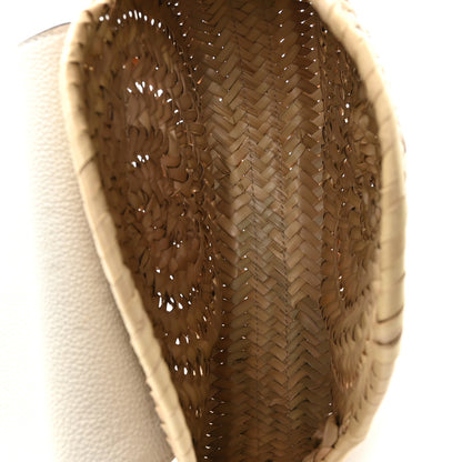 Chloe Raffia Small Grain Calfskin Small Marcie Basket Crossbody White 5 of 11