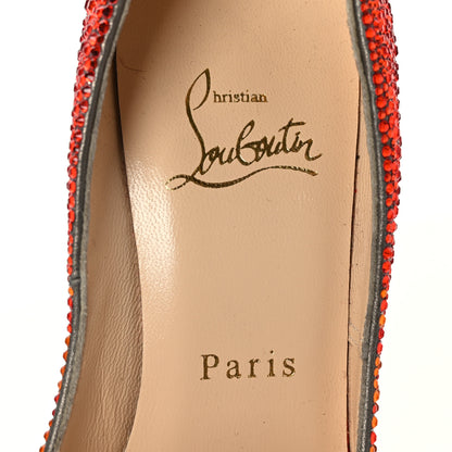 Christian Louboutin Suede Burma Strass Degrade So Kate Pumps 35 Red Multi 6 of 9
