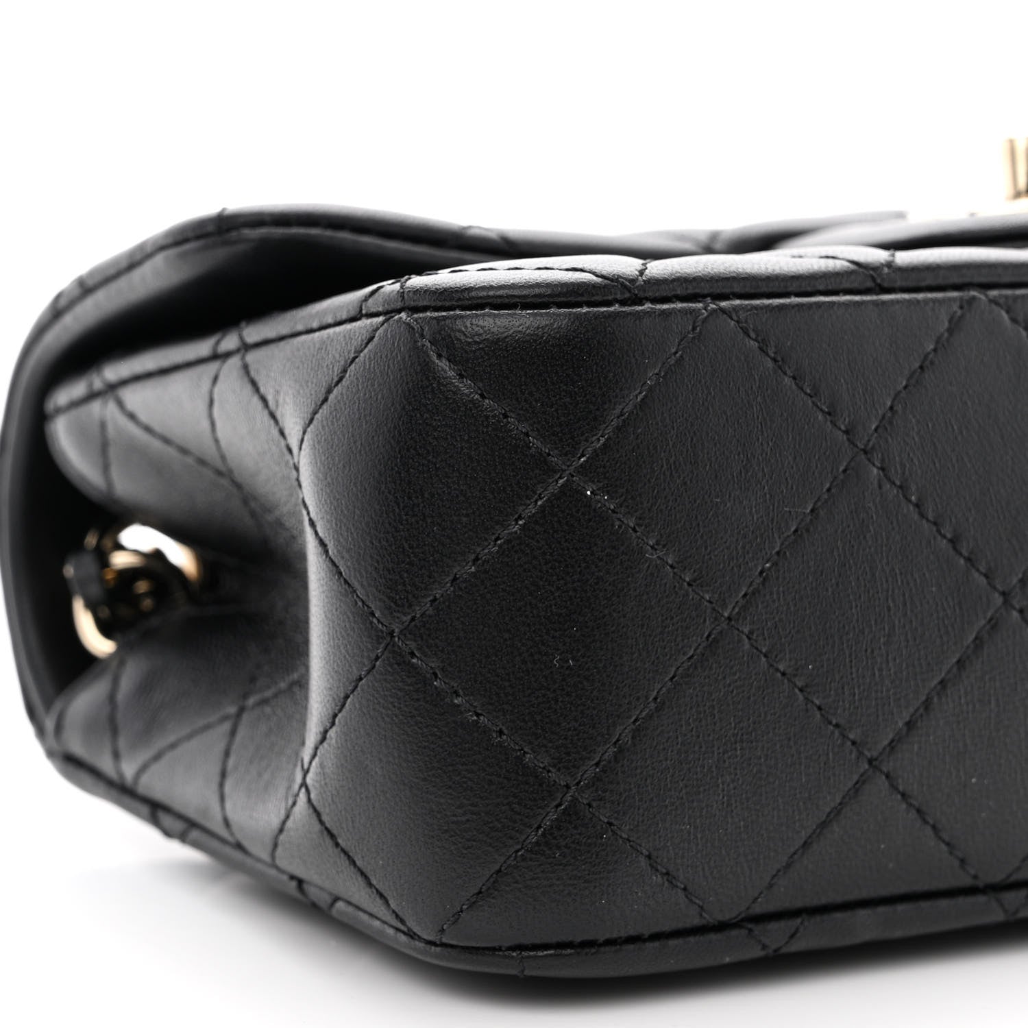 Chanel Lambskin Quilted Enamel Mini Rectangular Pearl Crush Flap Black 10 of 12