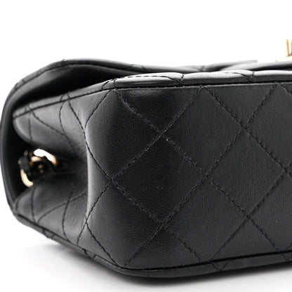 Chanel Lambskin Quilted Enamel Mini Rectangular Pearl Crush Flap Black 10 of 12