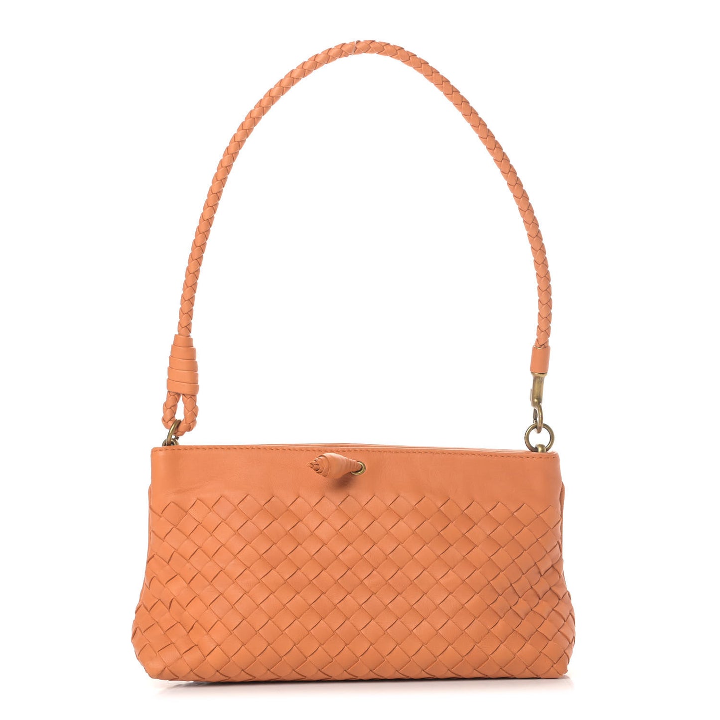 Nappa Intrecciato Mini Shoulder Bag Saffron