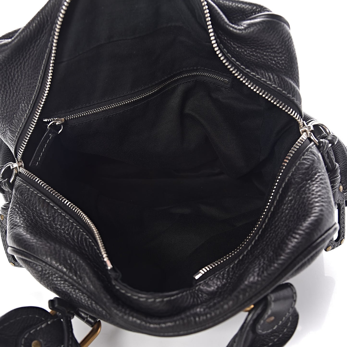 Calfskin Paddington Satchel Black
