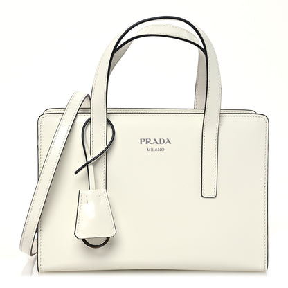 Prada Spazzolato Mini Re-Edition 1995 Double Handle Handbag White 1 of 14