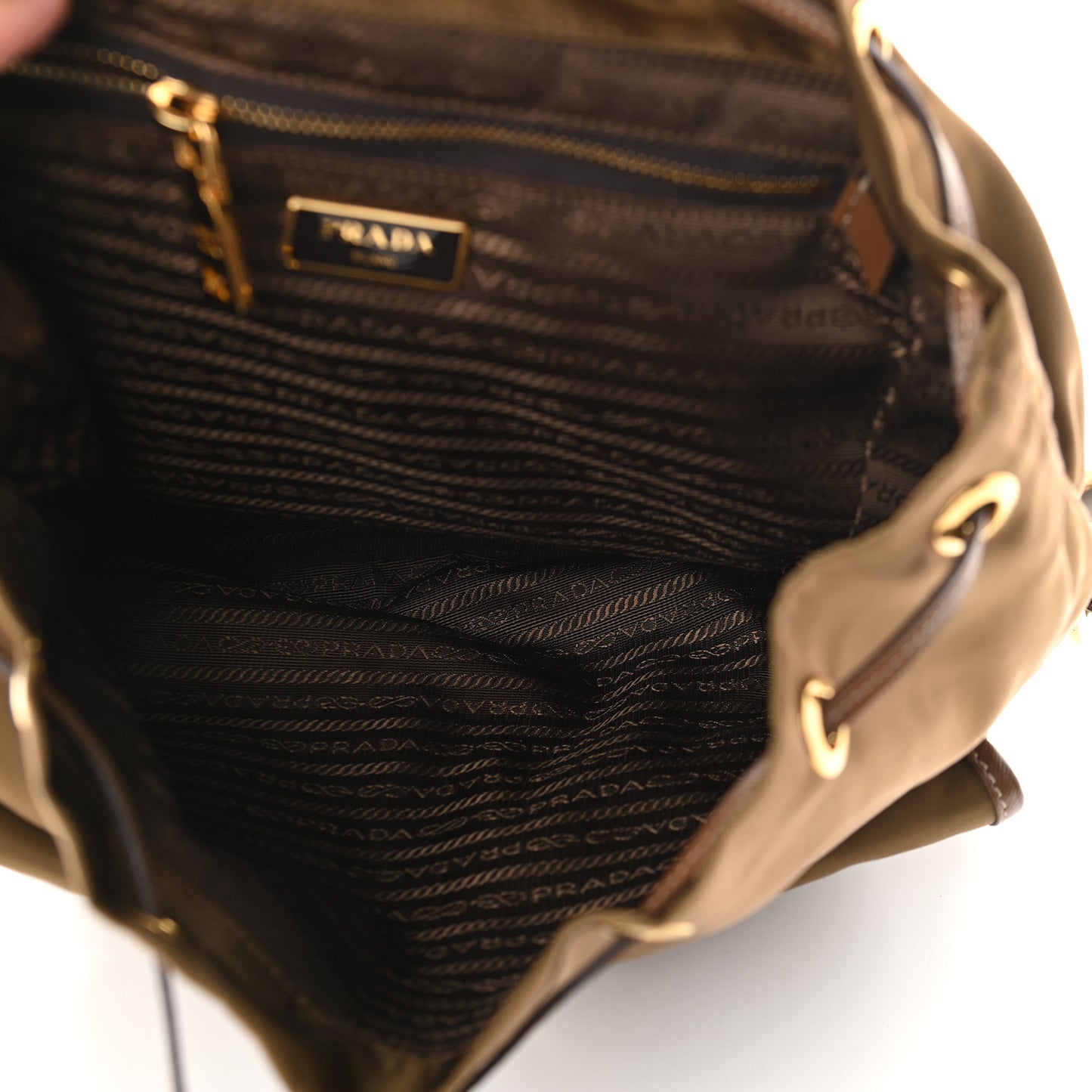 Tessuto Nylon Saffiano Vela Backpack Rovere