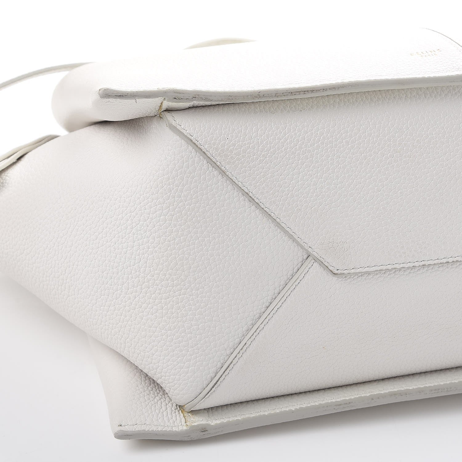 Celine Baby Grained Calfskin Small Tri-Fold Bag White 10 of 11