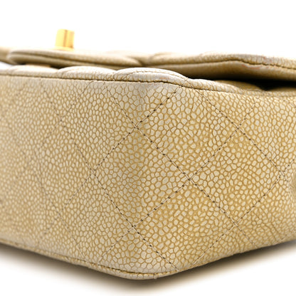 Chanel Metallic Caviar Quilted Mini Rectangular Flap Gold 10 of 11