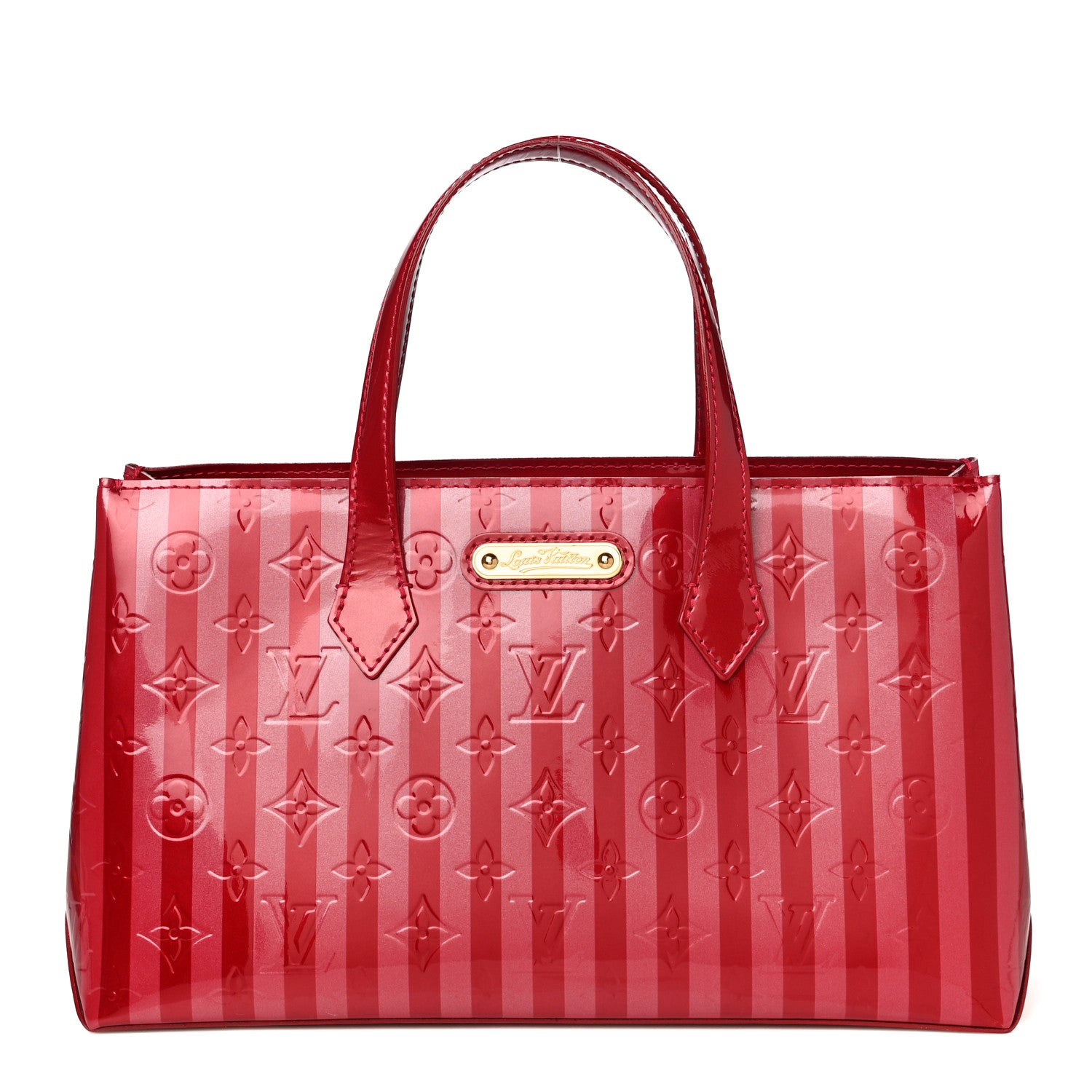 Louis Vuitton Vernis Rayures Wilshire PM Pomme D'Amour 1 of 9